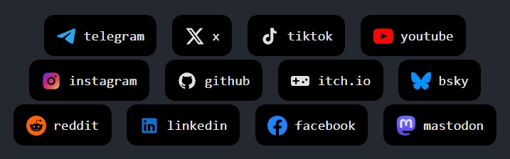 social media buttons